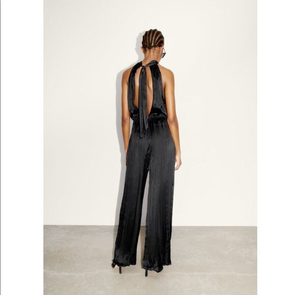 ZARA RUFFLED HALTER JUMPSUIT - Picture 4 of 4